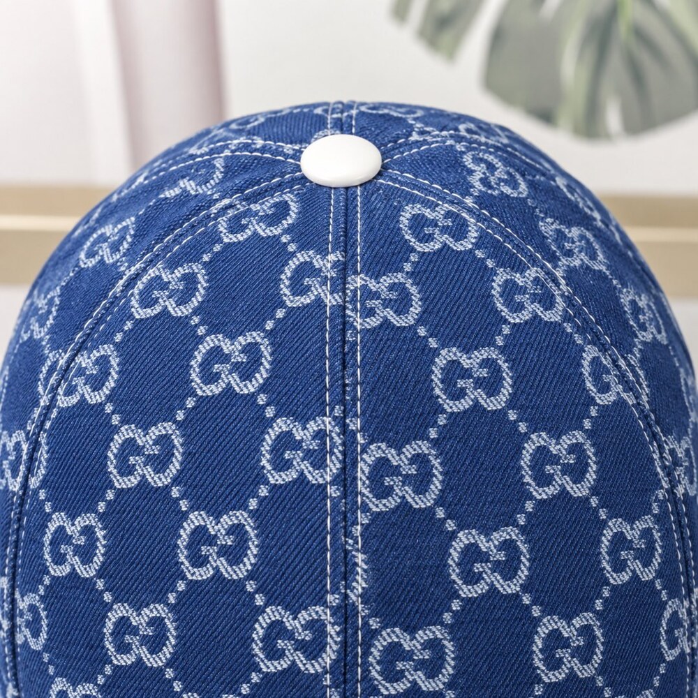Gucci Blue GG Denim Baseball Cap - Picture 5 of 6